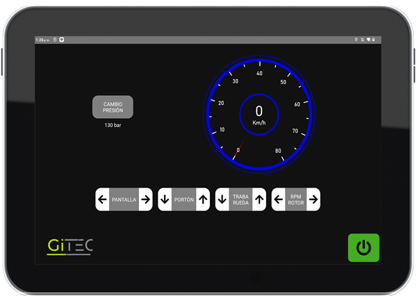 Control por pantalla para Sistemas Hidráulicos