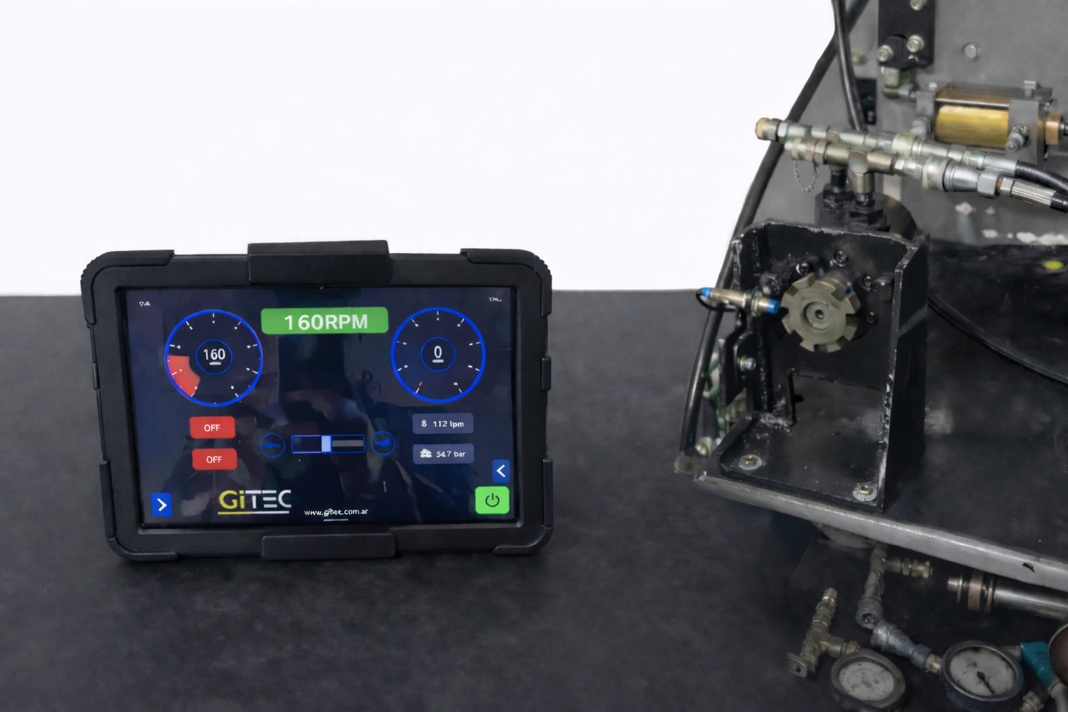 Control por pantalla para Sistemas Hidráulicos